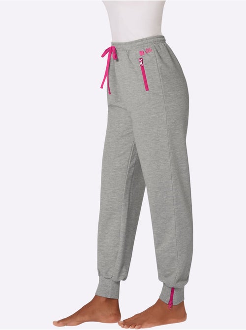 Pantalon sweat avec ceinture élastique et poches à glissière - Taille standard - Witt - Kiabi