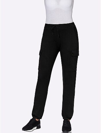 Pantalon sweat avec poches plaquées et taille élastiquée - taille standard - moda vilona
