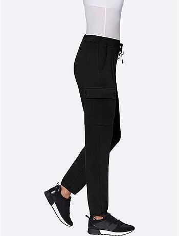 Pantalon sweat avec poches plaquées et taille élastiquée - taille standard - moda vilona