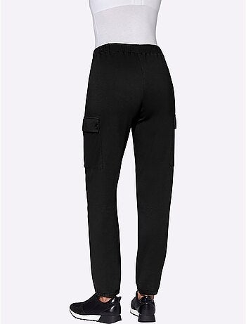 Pantalon sweat avec poches plaquées et taille élastiquée - taille standard - moda vilona