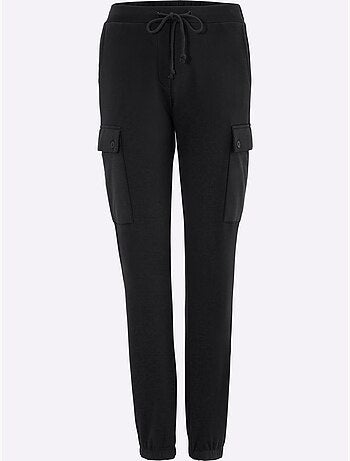Pantalon sweat avec poches plaquées et taille élastiquée - taille standard - moda vilona