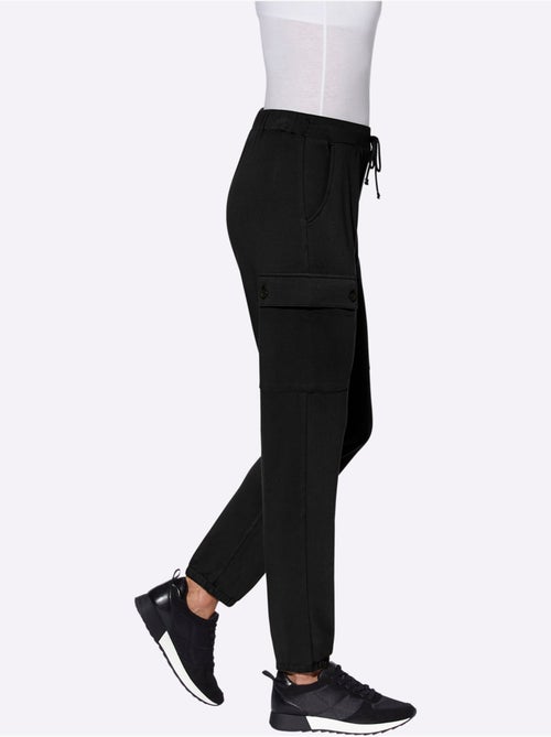 Pantalon sweat avec poches plaquées et taille élastique - taille standard - moda vilona - Kiabi
