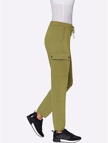 Pantalon sweat avec poches plaquées et taille élastiquée - taille standard - moda vilona