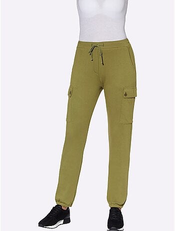 Pantalon sweat avec poches plaquées et taille élastiquée - taille standard - moda vilona