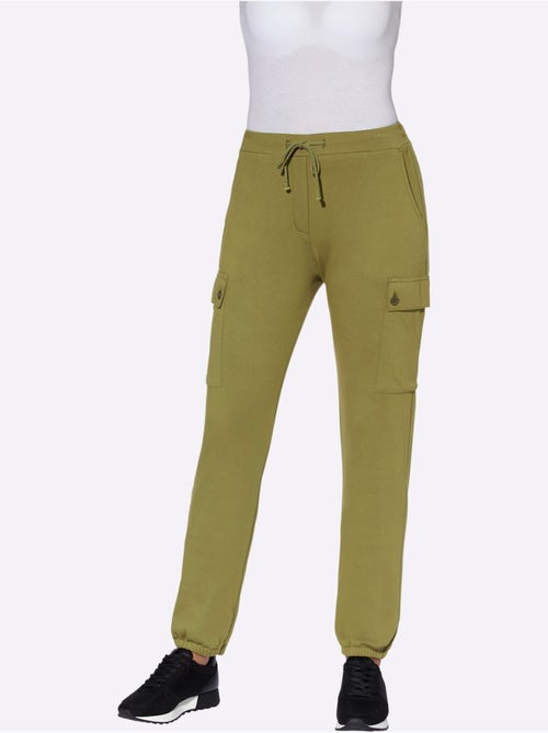 Pantalon sweat avec poches plaquées et taille élastiquée - taille standard - moda vilona - Kiabi