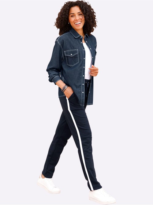 Pantalon sweat ceinture élastique, coulisse et lien à nouer - taille courte - moda vilona - Kiabi Pantalon sweat ceinture élastique, coulisse et lien à nouer - taille courte - moda vilona - Kiabi