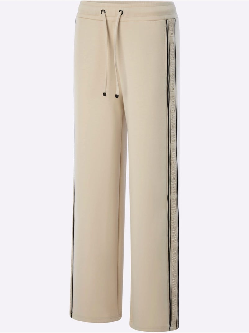 Pantalon Sweat La Coupe Droite Allonge Les Jambes - Taille Standard - Helline Sable - Kiabi