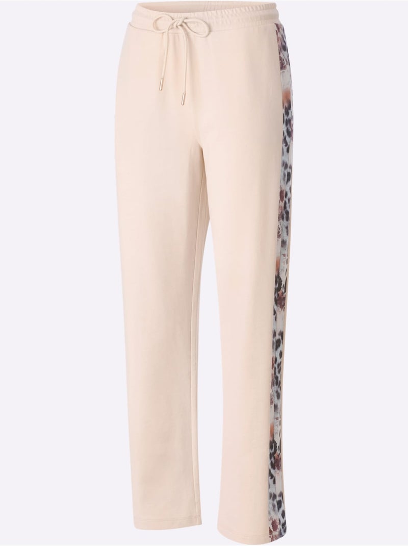 Pantalon sweat qualité sweat très confortable - taille standard - helline Sable - Kiabi