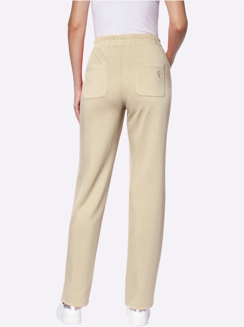 Pantalon Sweat Qualité Ultra-douce - Taille Standard - Helline Sable - Kiabi