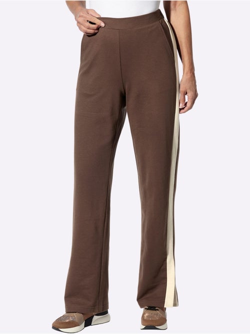 Pantalon Sweat Rayures Galon Tendance - Taille Courte - Moda Vilona - Kiabi Pantalon Sweat Rayures Galon Tendance - Taille Courte - Moda Vilona - Kiabi