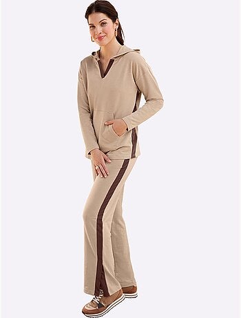 Pantalon Sweat Rayures Galon Tendance - Taille Standard - Moda Vilona