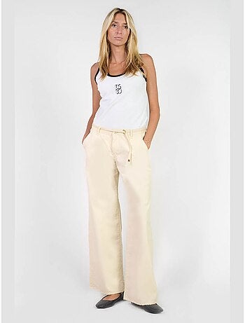 Pantalon tahis flare 'le temps des cerises'