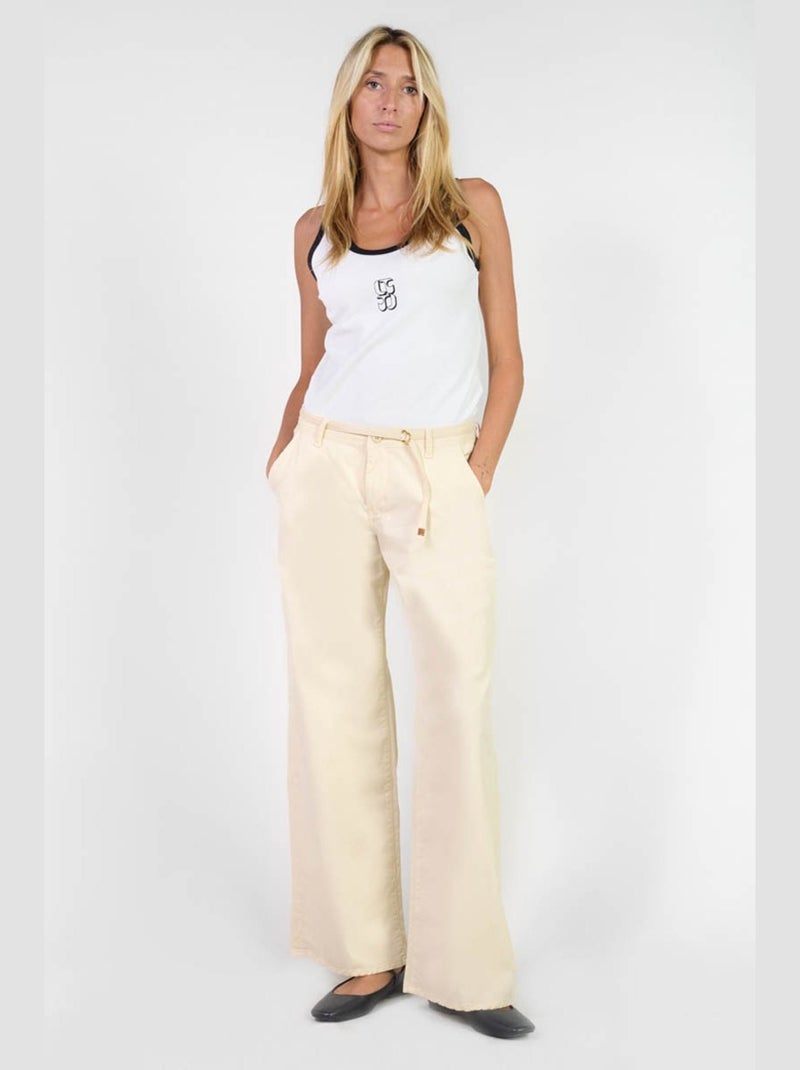 Pantalon TAHIS flare 'Le Temps Des Cerises' Beige - Kiabi