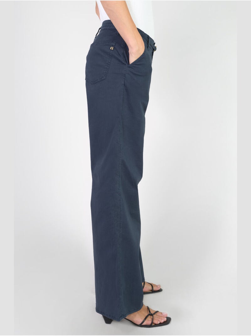 Pantalon TAHIS flare 'Le Temps Des Cerises' Bleu - Kiabi