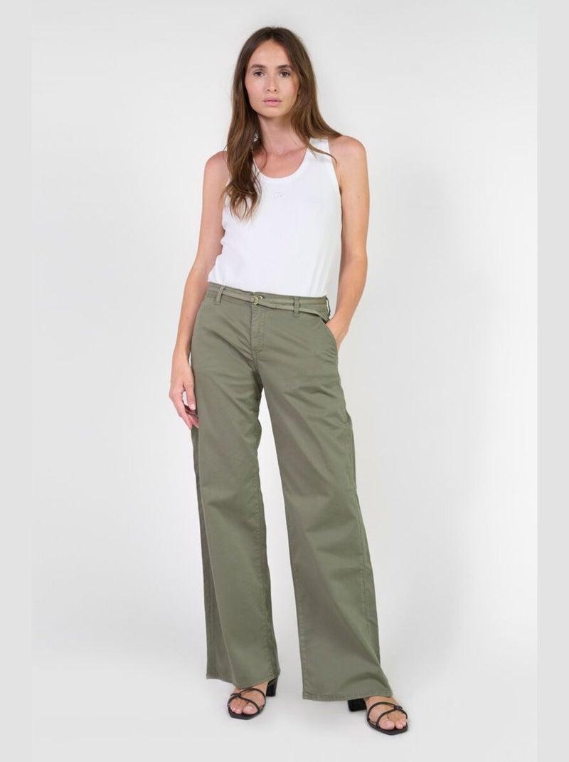 Pantalon TAHIS flare 'Le Temps Des Cerises' Kaki - Kiabi