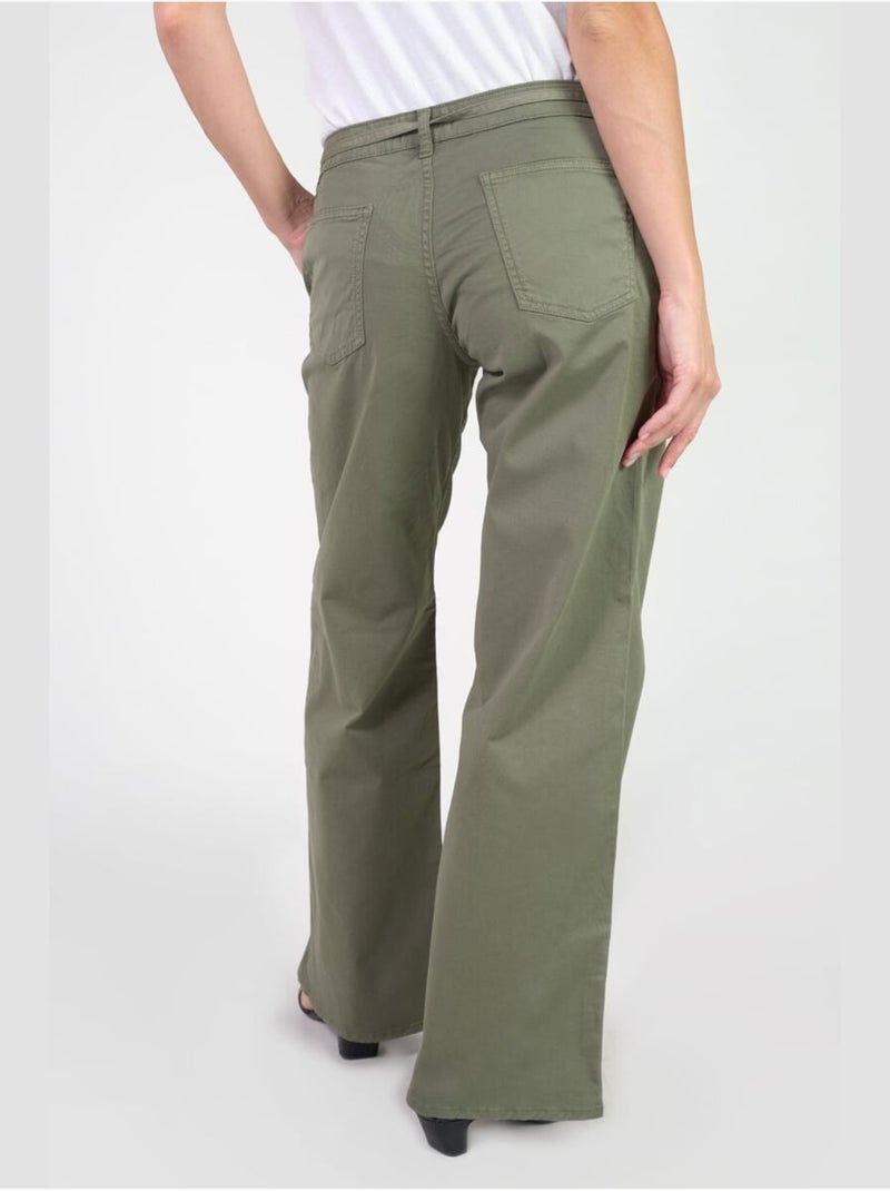 Pantalon TAHIS flare 'Le Temps Des Cerises' Kaki - Kiabi