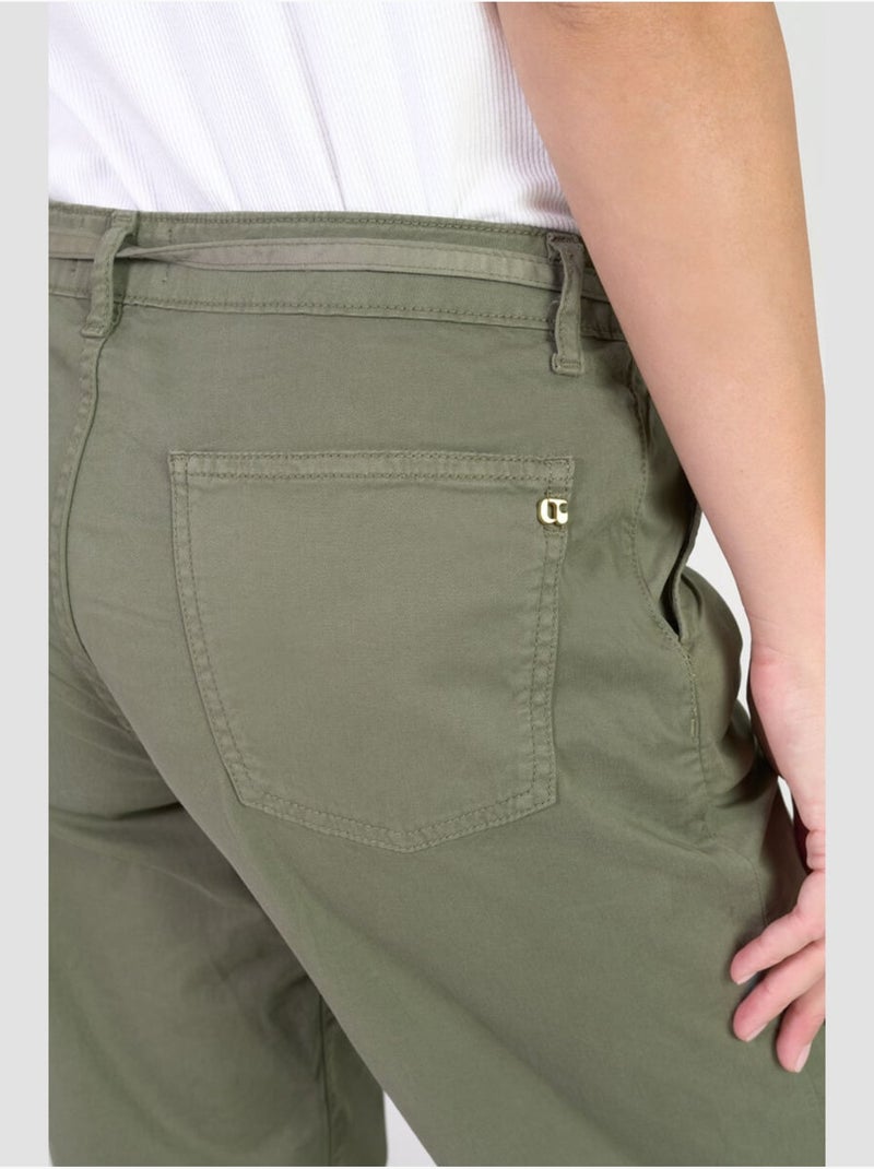 Pantalon TAHIS flare 'Le Temps Des Cerises' Kaki - Kiabi