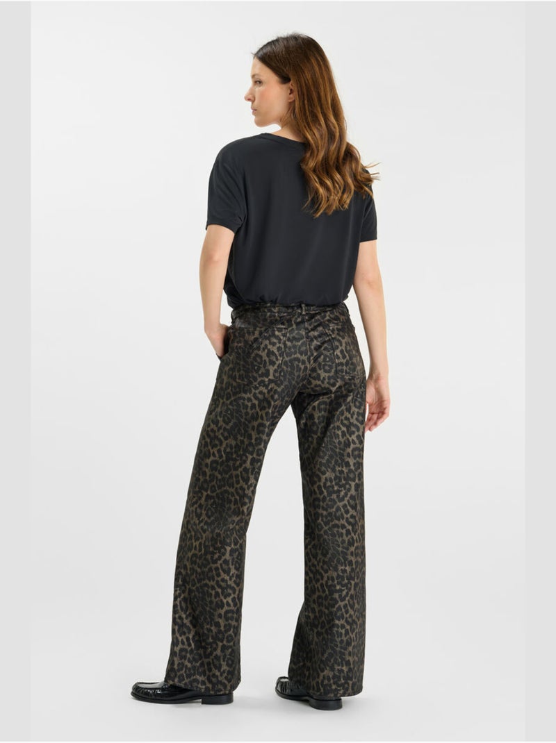 Pantalon TAHIS flare 'Le Temps Des Cerises' Noir - Kiabi