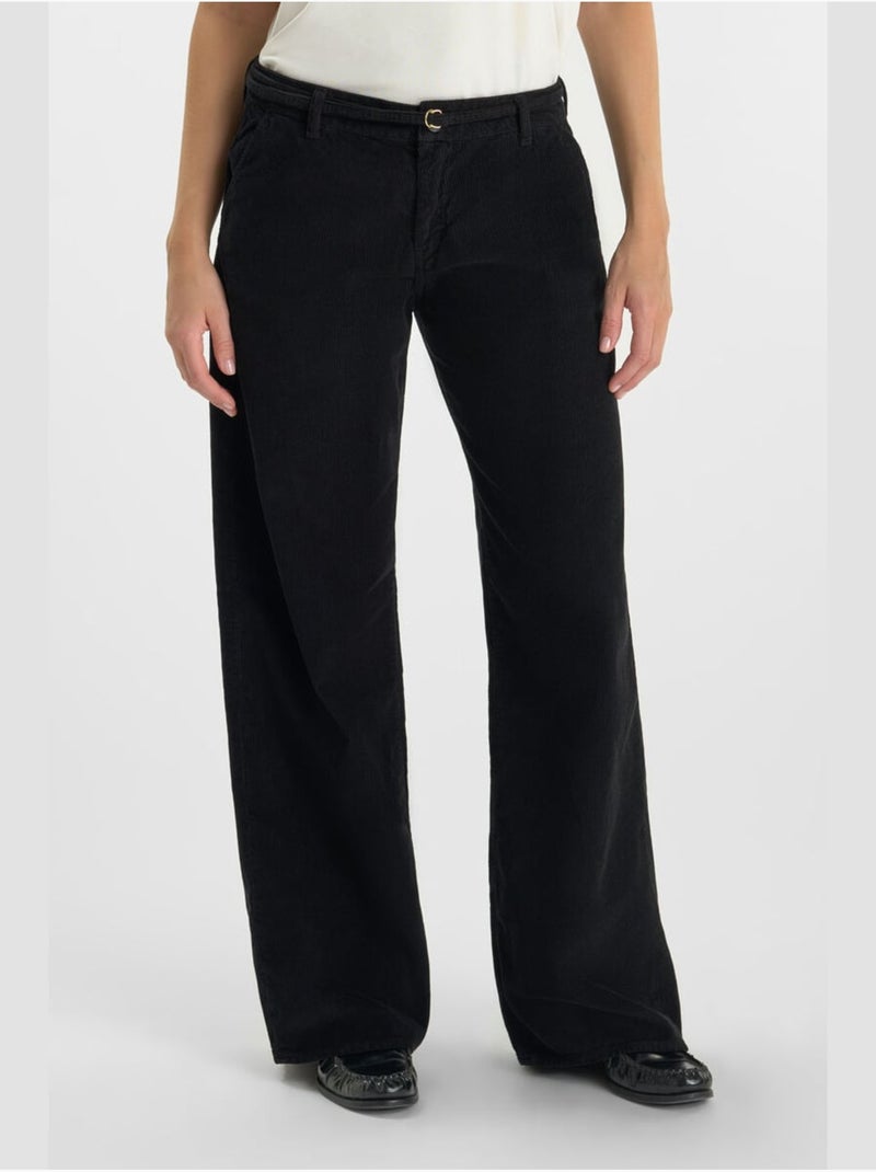 Pantalon TAHIS flare 'Le Temps Des Cerises' Noir - Kiabi