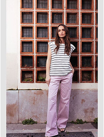 Pantalon tahis flare 'le temps des cerises'