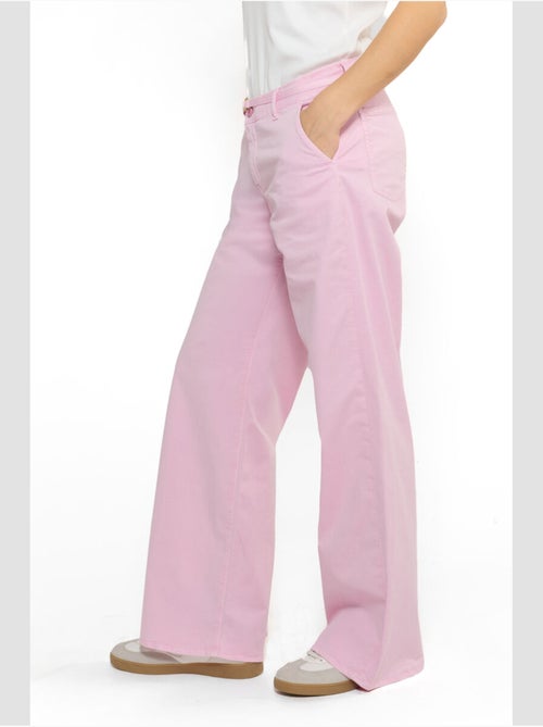 Pantalon tahis flare 'le temps des cerises' - Kiabi Pantalon tahis flare 'le temps des cerises' - Kiabi