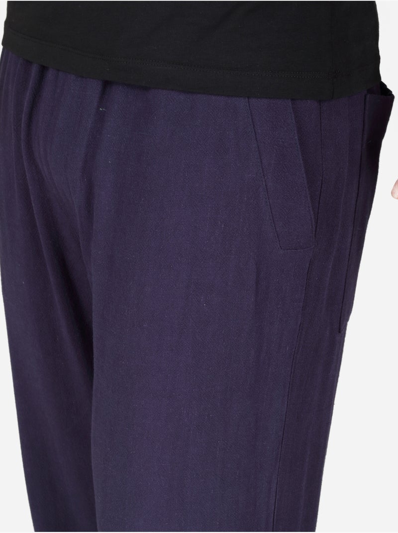 Pantalon taille élastique - frilivin Bleu foncé - Kiabi