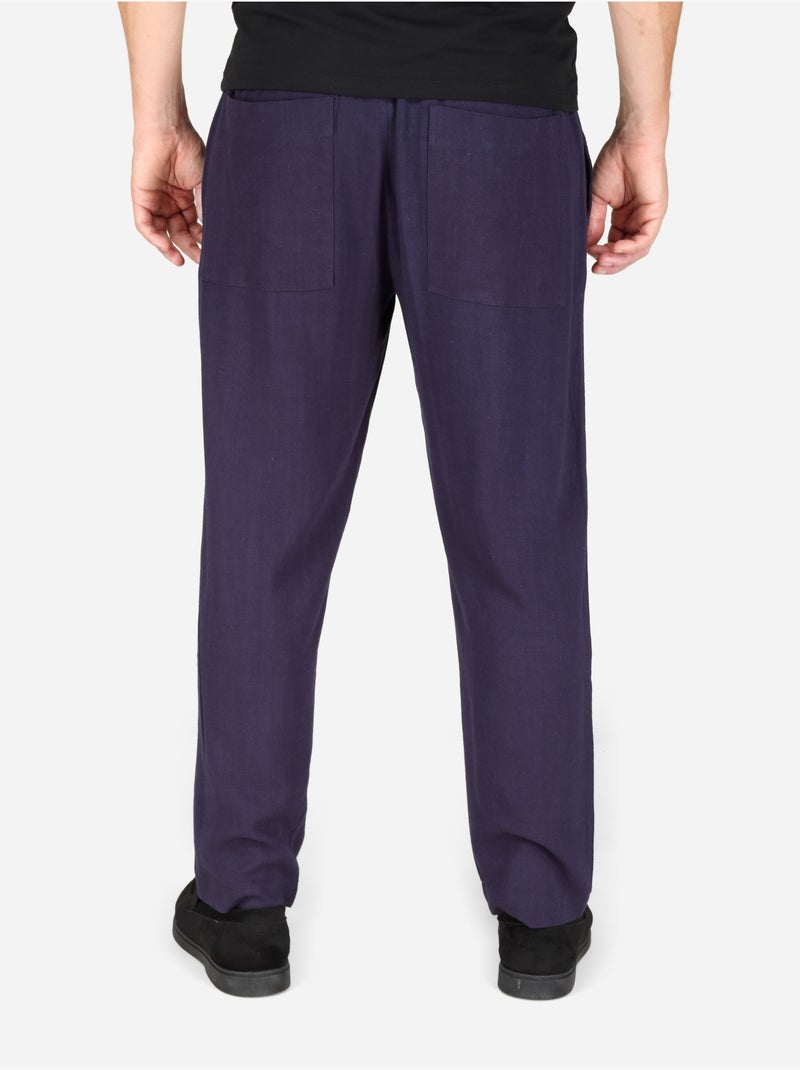 Pantalon taille élastique - frilivin Bleu foncé - Kiabi