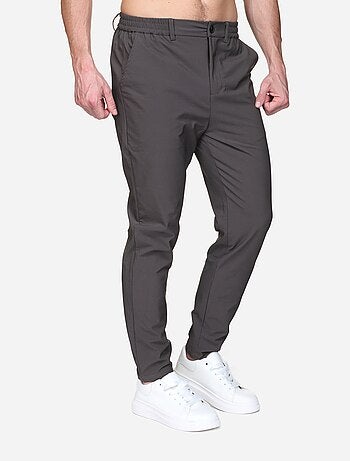 Pantalon taille elastique à bouton - Frilivin