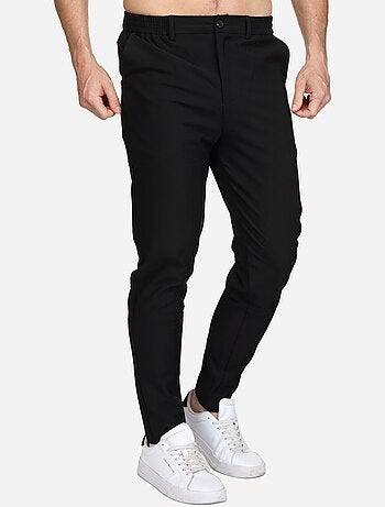 Pantalon taille elastique à bouton - Frilivin
