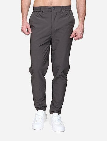 Pantalon taille elastique à bouton