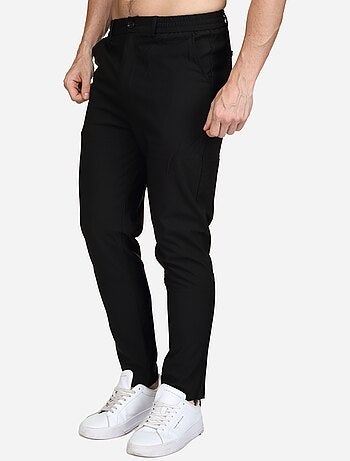 Pantalon taille elastique à bouton