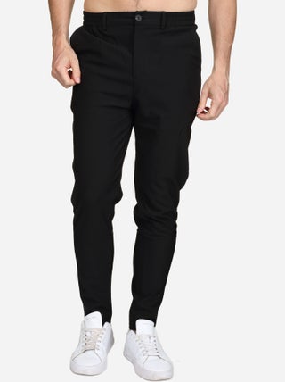 Pantalon taille elastique à bouton
