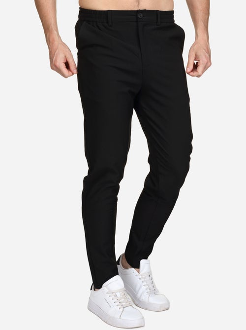 Pantalon taille elastique à bouton - Kiabi