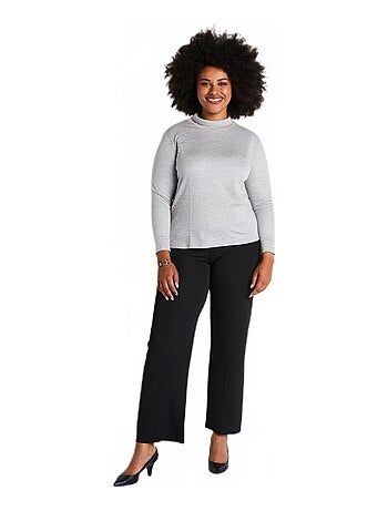 Pantalon taille élastiquée fluide évasé - Afibel