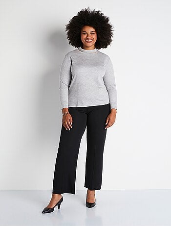 Pantalon taille élastiquée fluide évasé - Afibel