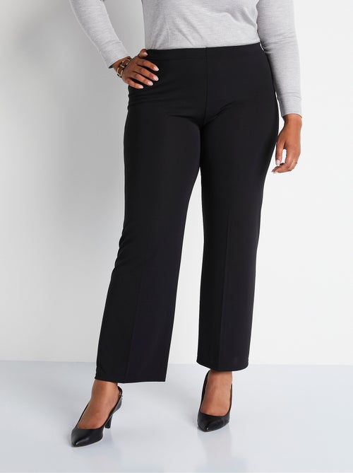 Pantalon taille élastiquée fluide évasé - Afibel - Kiabi