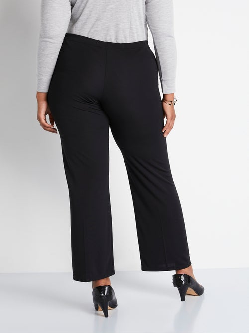 Pantalon taille élastiquée fluide évasé - Afibel - Kiabi