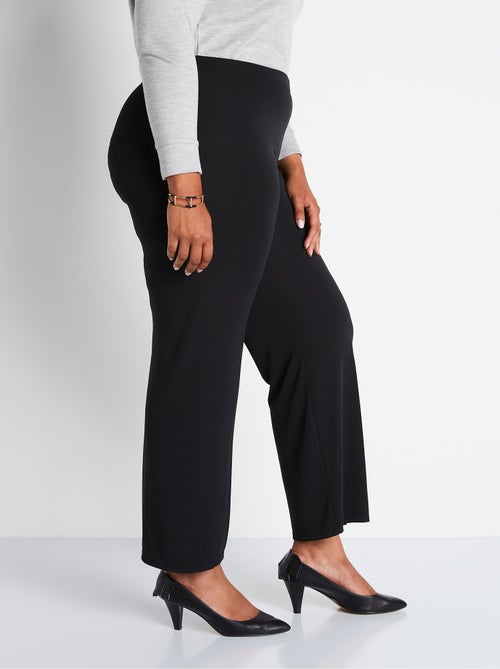 Pantalon taille élastiquée fluide évasé - Afibel - Kiabi