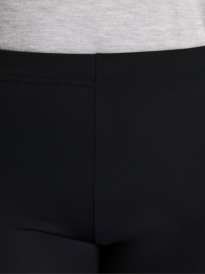 Pantalon taille élastiquée fluide évasé Noir - Kiabi