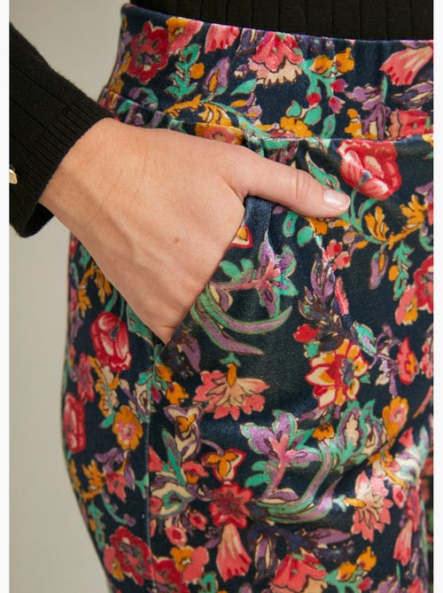 Pantalon taille élastiquée velours ras - Afibel - Kiabi