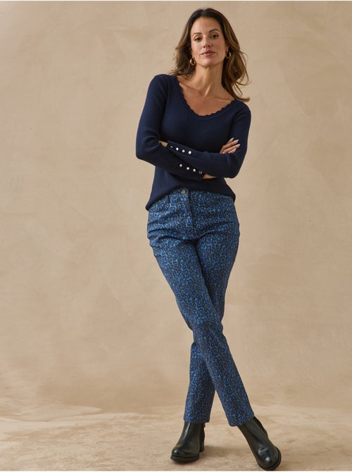 Pantalon taille haute 5 poches - daxon - Kiabi Pantalon taille haute 5 poches - daxon - Kiabi