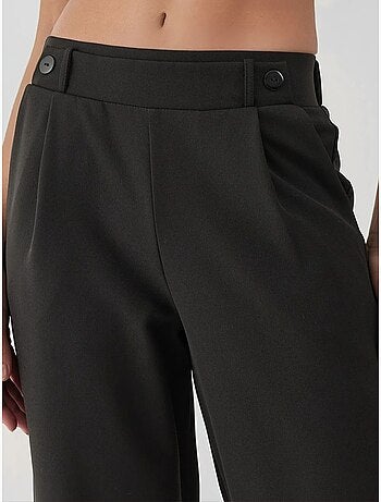 Pantalon taille haute à boutons