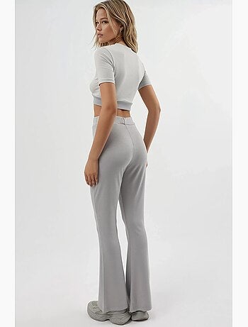 Pantalon taille haute à jambes évasées hiccup