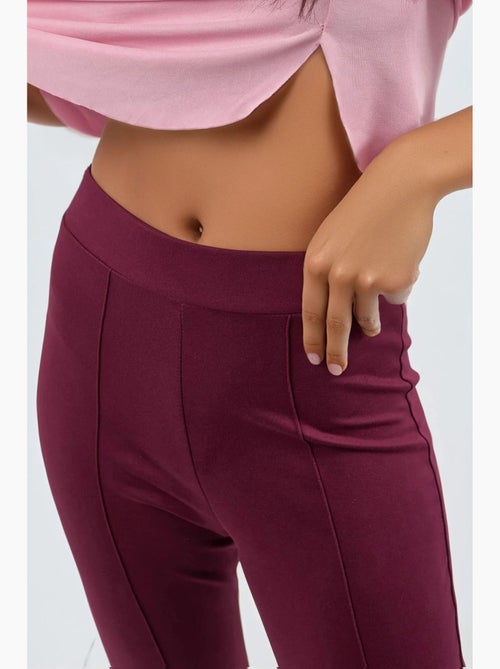 Pantalon taille haute à jambes évasées hiccup - Kiabi Pantalon taille haute à jambes évasées hiccup - Kiabi