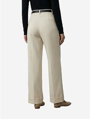 Pantalon taille haute à jambes larges avec ceinture my fashion