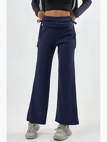 Pantalon taille haute à jambes larges avec détails à volants hiccup