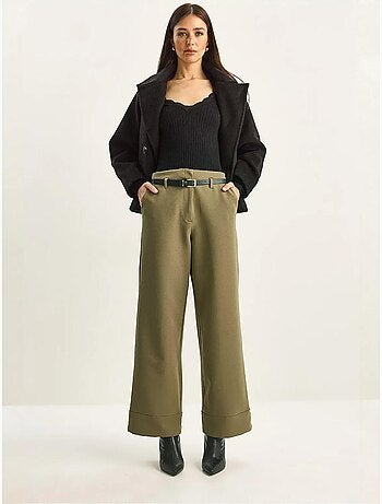 Pantalon taille haute à jambes larges lucci