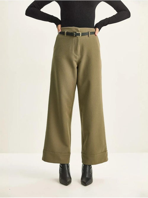 Pantalon taille haute à jambes larges lucci - Kiabi Pantalon taille haute à jambes larges lucci - Kiabi