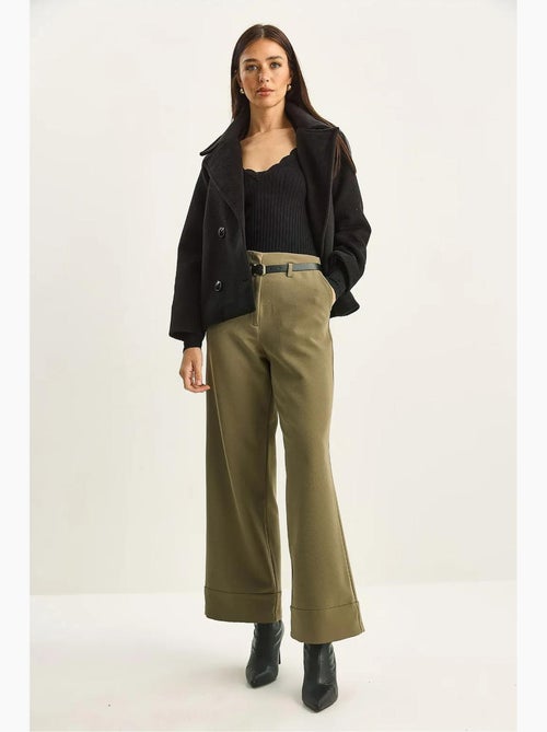 Pantalon taille haute à jambes larges lucci - Kiabi Pantalon taille haute à jambes larges lucci - Kiabi