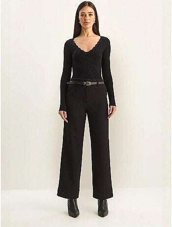 Pantalon taille haute à jambes larges lucci